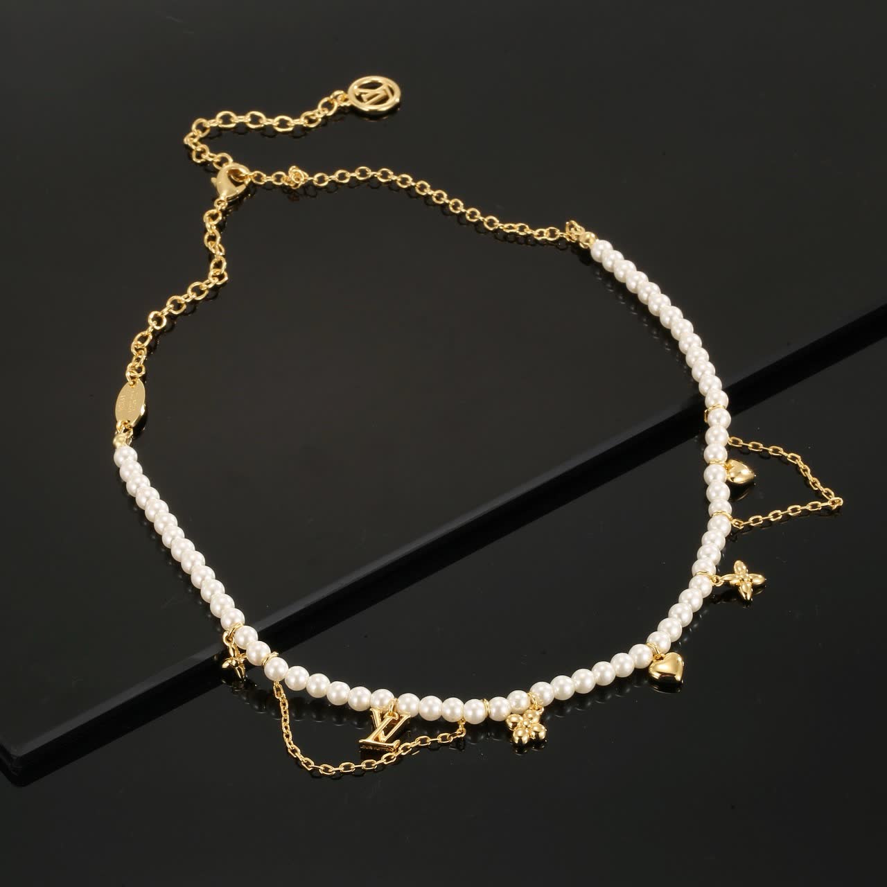 Louis Vuitton Pearl Anklet with Charms